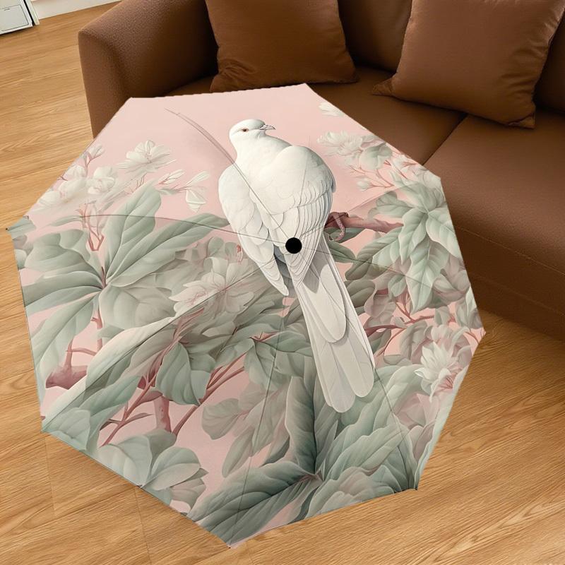 1PC Bird flowerAutomatic Open/Close Umbrella with Windproof, 8-Rib Sturdy Canopy, Durable Ribs, Fashionable Design1204A