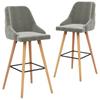 Day and Night - Day and Night Kitchen Stools 2 Units Light Gray Velvet