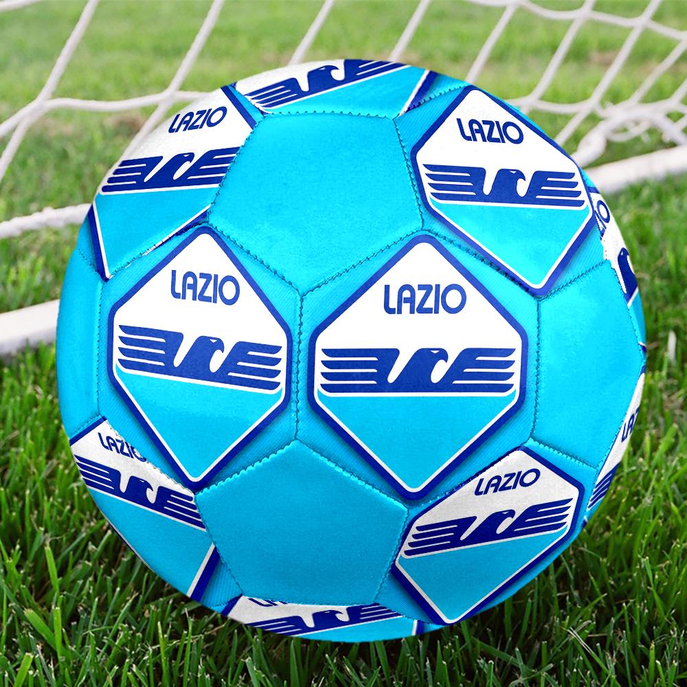 Pallone da Calcio Lazio FC, colorato, adatto a tutte le età, cucito a macchina, materiale PVC, qualità da competizione, resistente e ad alto rimbalzo