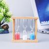 Wood Frame Hourglass Sandglass Home Table Decor Birthday Gift Random Color