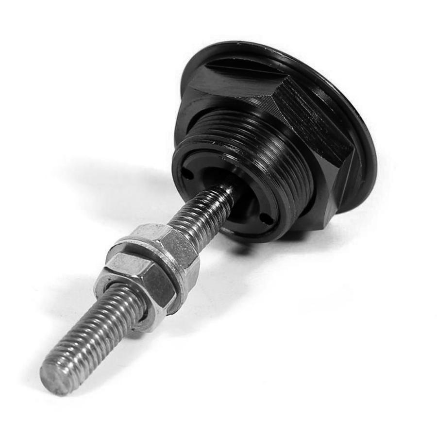 4x Black Quik Release Latch Fastener Car Hood Push Button Bumper Clips Pins Lock