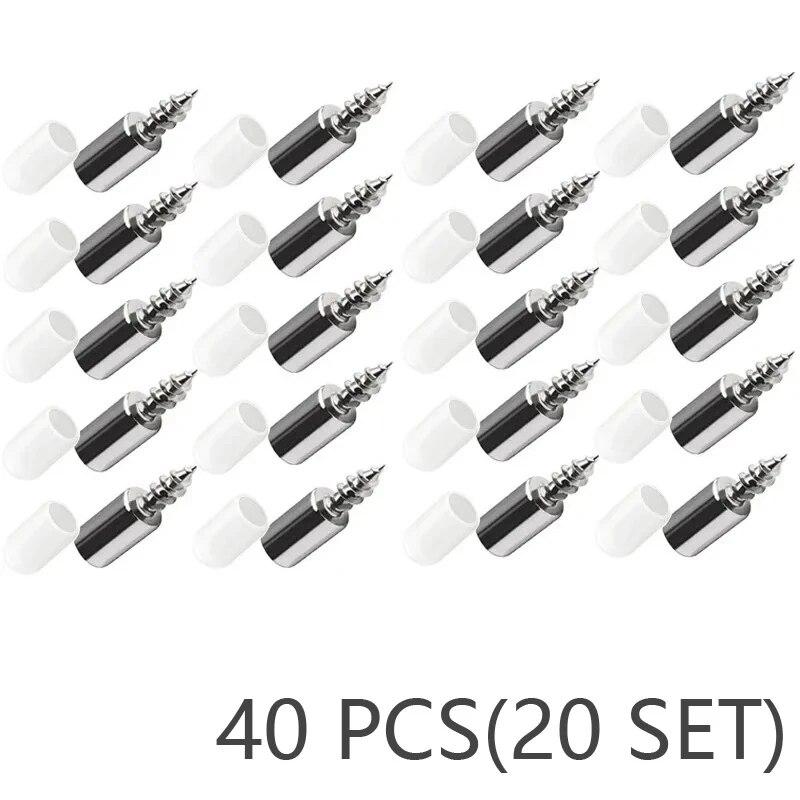 

20/80 шт., опорные гвозди для полок, колышки с нескользящей втулкой, саморезы, самоклеящиеся зажимы, колышки, держатели для полок