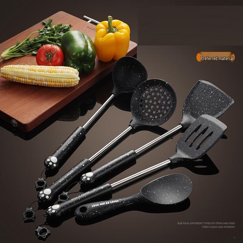 ZISIZ 5-Piece Food-Grade Silicone Kitchen Utensil Set