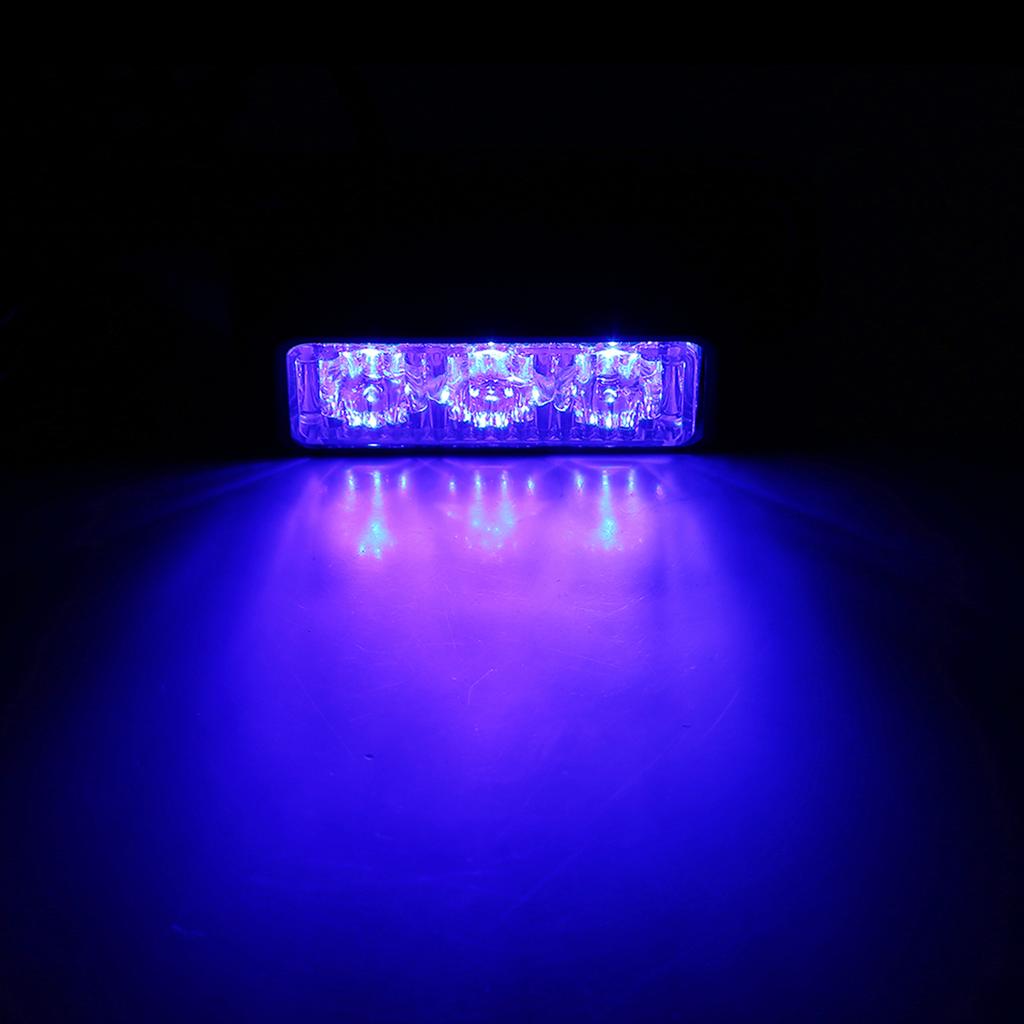 3 LED Car Truck Emergency Strobe Warning Light Hazard Indicator Flash Grille Lamp Red