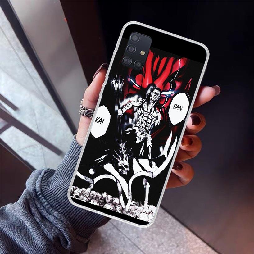 Zaraki Kenpachi Bleach Phone Case For Samsung Galaxy A12 A52S A42 A32 A22 A51 A50 Note 20 Ultra 10 S10 Plus A71 A70 A31 A30 A10S