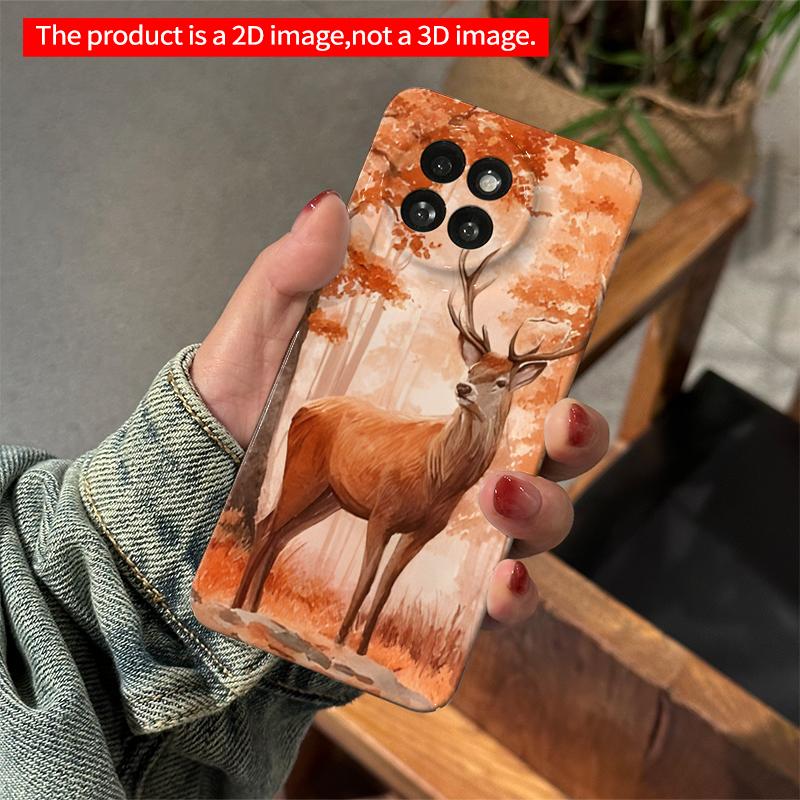 2DFlat Xiaomi Redmi phone caseAutumn Deer in Forest Art Phone Casesuitable for Redmi Note 11 12 13 14 A3 K80 15 17 Ultra