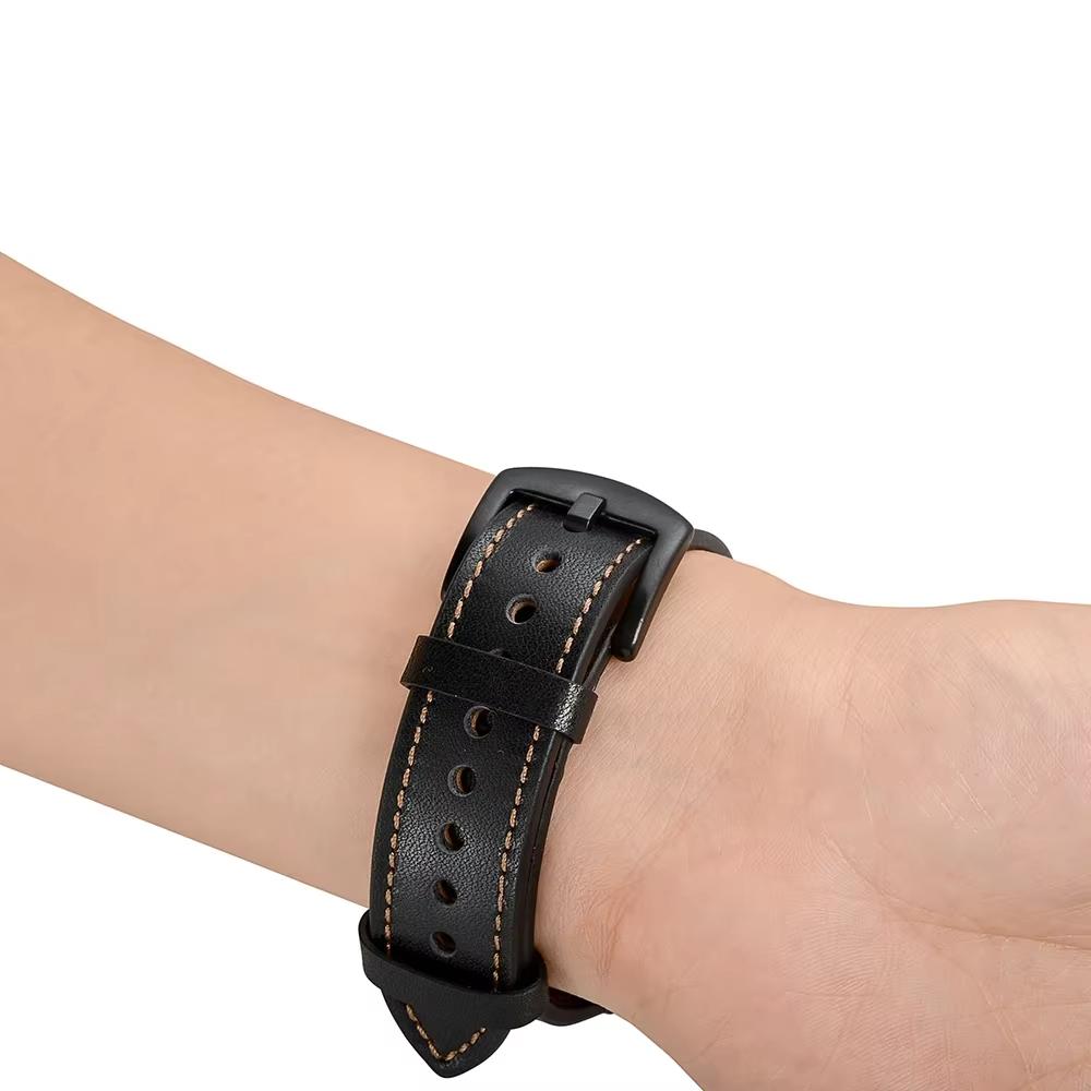 22mm White Stitch Quick Release Watch Band for Garmin Fenix 8 Pro AMOLED 47mm/8 47mm/Fenix E 47mm Fiber Leather Replacement Strap