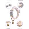 Adjustable Dog Collar Flower Pattern Quick Release Buckles Neck Collar For Small Breeds and Cats Daily Walking And Hiking