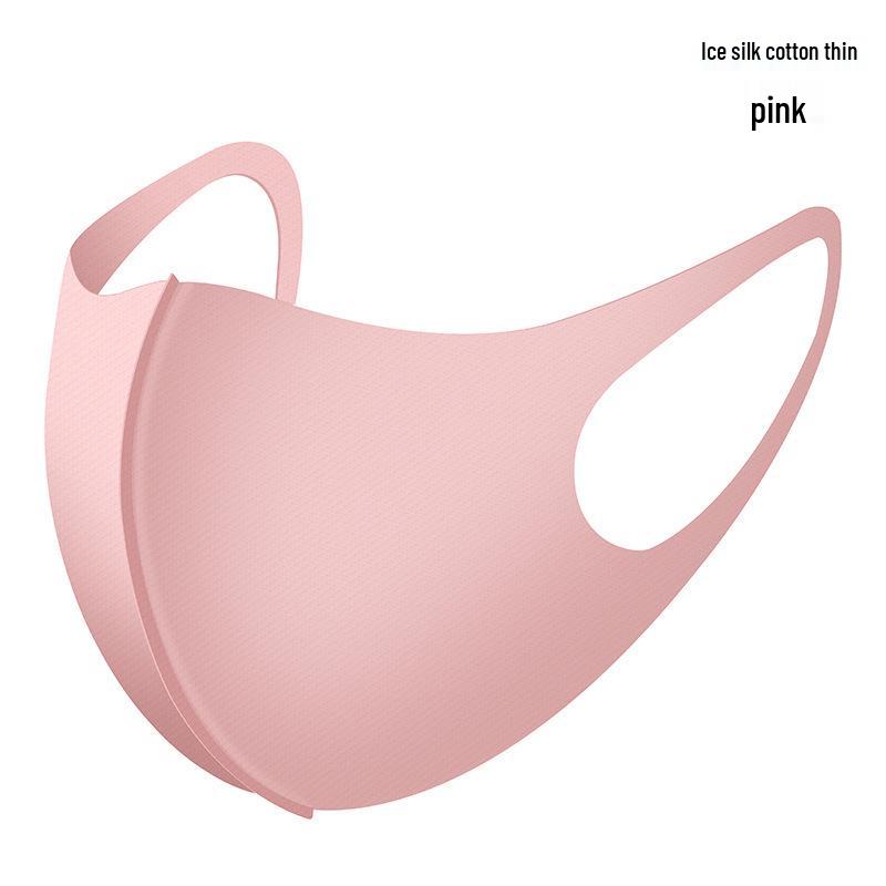 Summer 3D Ice Silk Cycling Mask, Breathable & Fashionable Black for Women