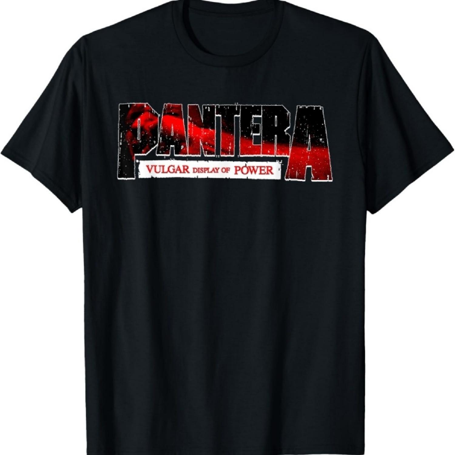 Официальная красная футболка с логотипом Pantera Vulgar Display Of Power S чёрный