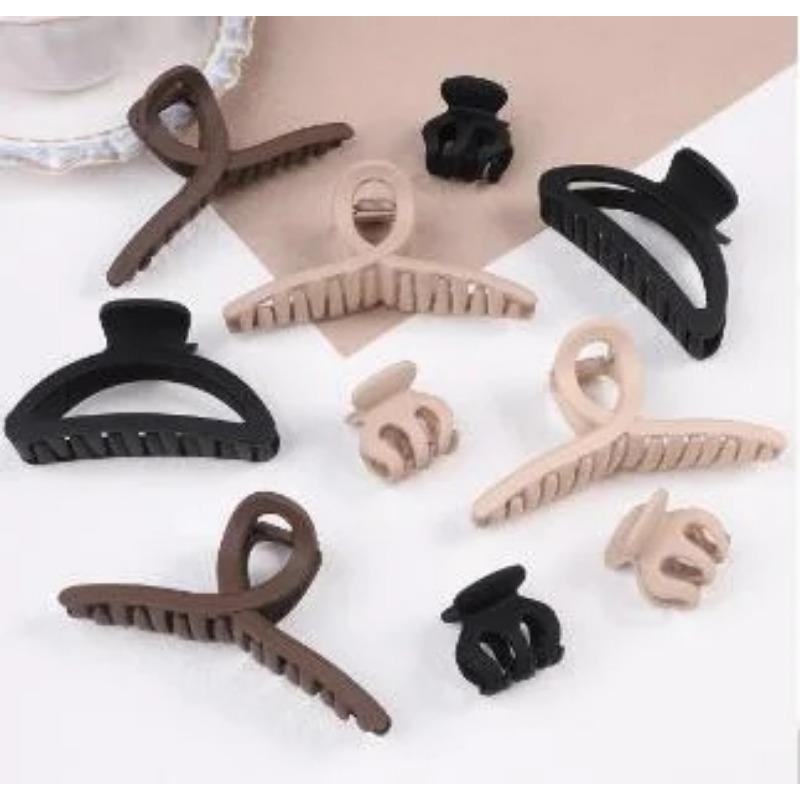 New Fashion Milk Cafe F Hairpin Combination Grab Clip Set Amazon Frosted All-match Hinky Hair Accessories Shark Clip