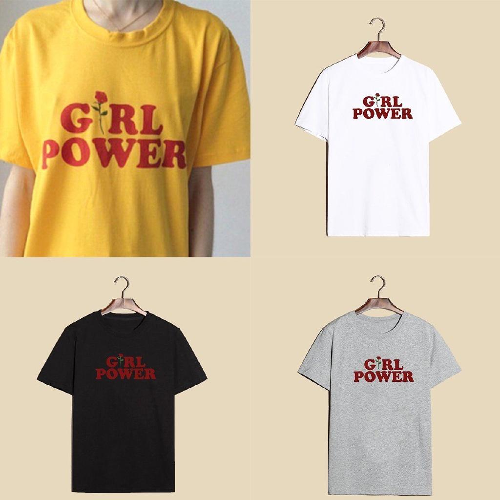 Premium Quality Casual T-shirt Featuring Girl Power Message For Confident Femmes