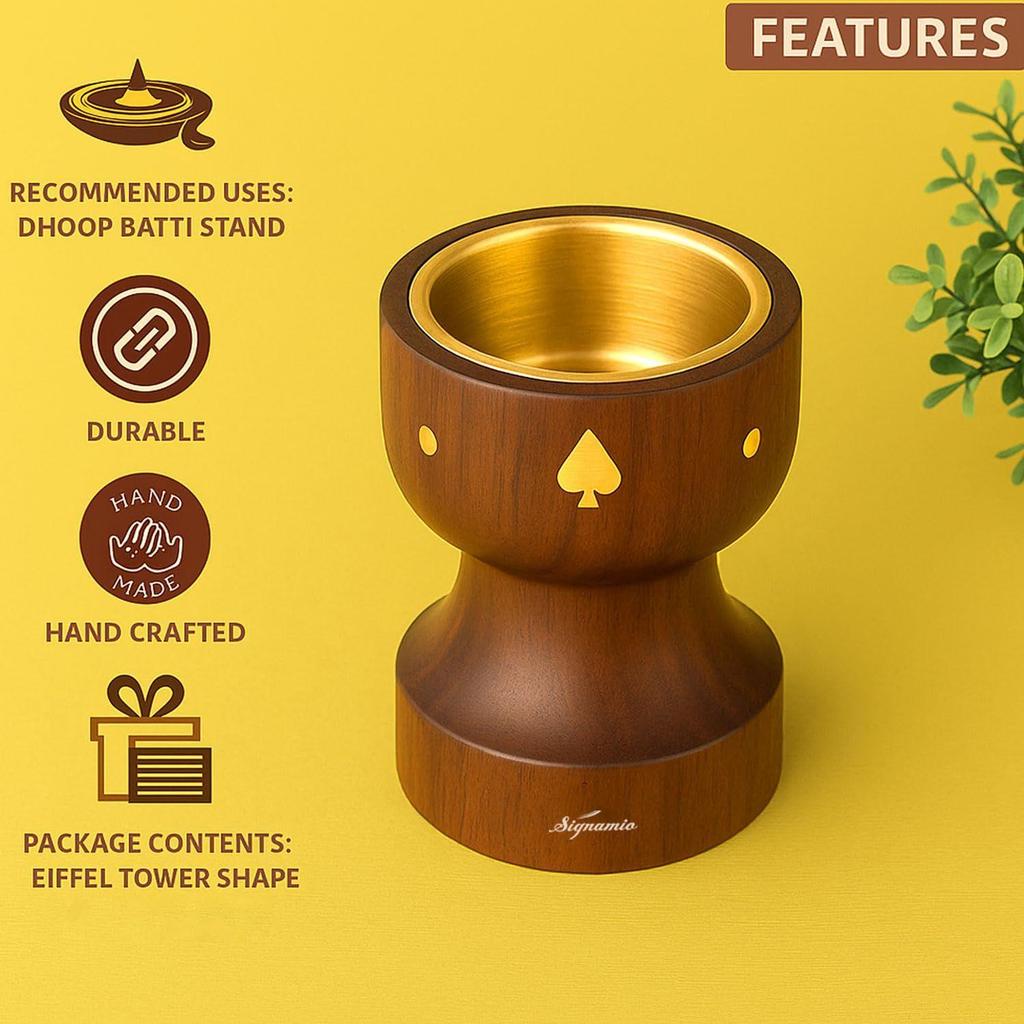 Wooden Dhoop Holder Stand - Elegant Bakhoor Burner & Loban Burner,