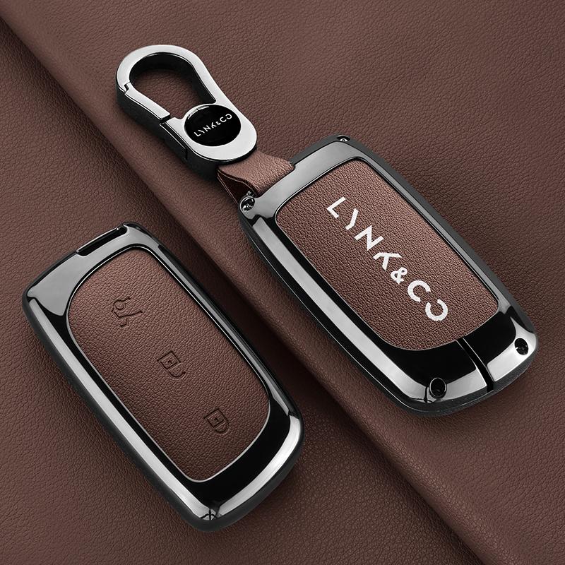 Car Key Cover Lynk&Co 900 Lynkco Ultra Lynk Co Keychain Zinc Alloy Leather Car Key Case Case Keychain Accessories