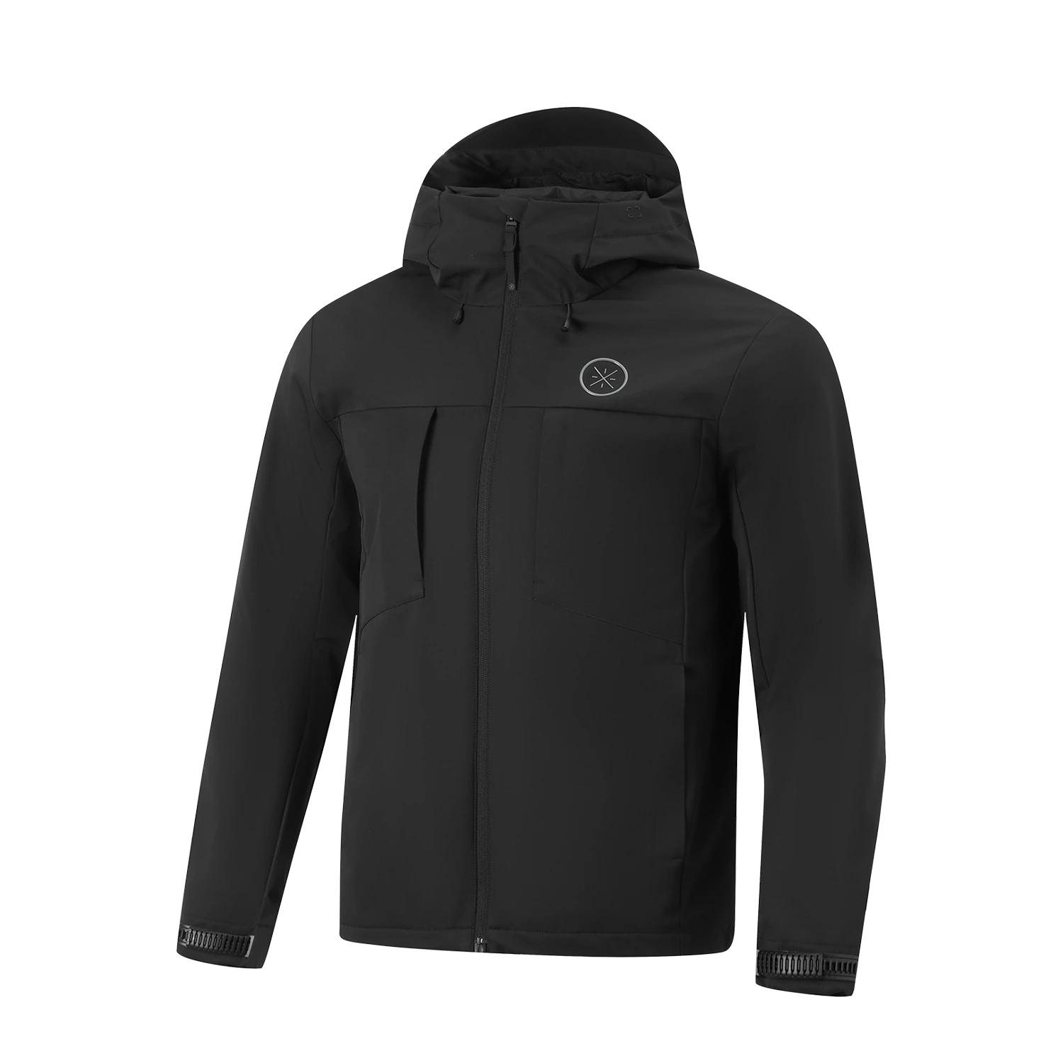Li Ning Trench Coats Men s Black Hooded Moderate Other AWBV017-1 S