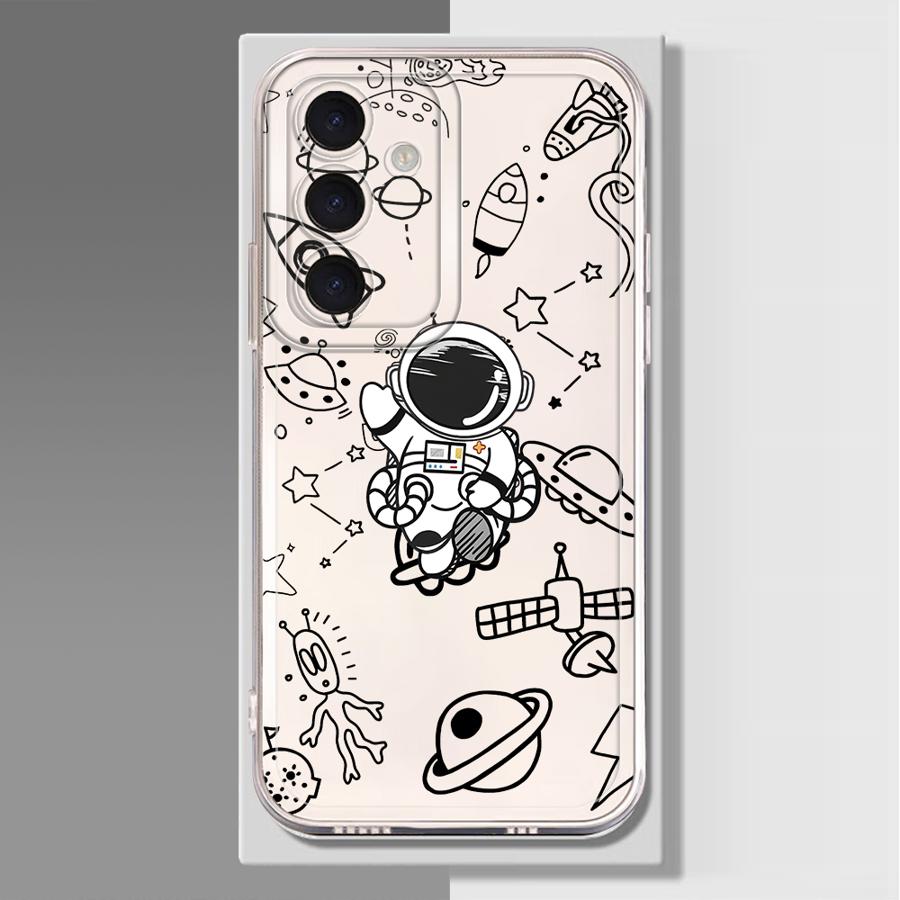 Kreslený roztomilý pouzdro astronaut pro Samsung Galaxy A34 A35 A14 A16 A56 A50 A54 A15 A55 A23 A36 A13 A33 A52 A25 A51 A52 A31 A26 A24