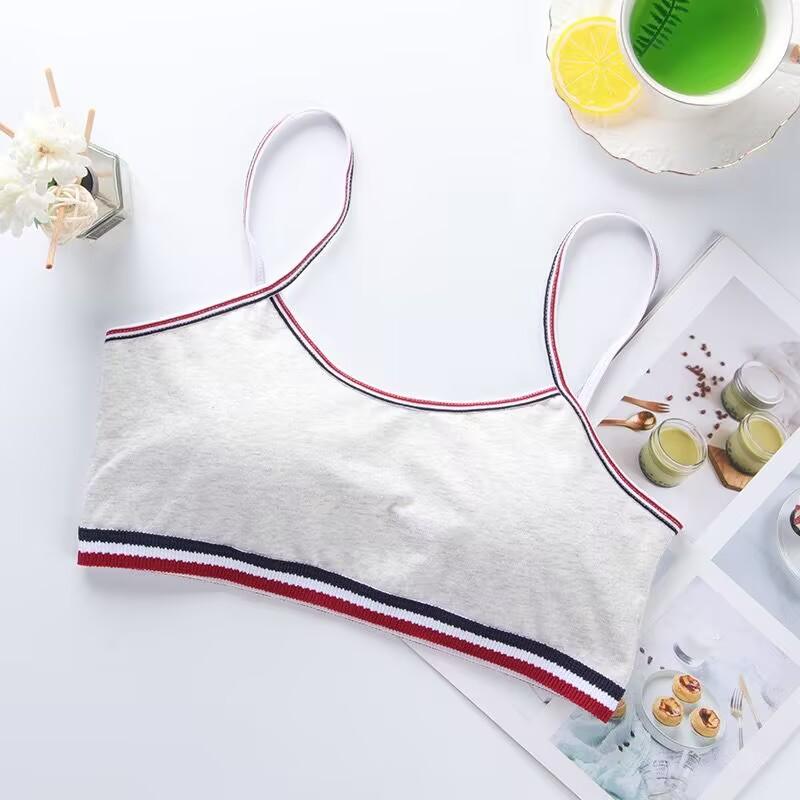 

Бюстгальтер для детей, хлопковый тренировочный бюстгальтер для девочек-подростков, нижнее белье 8-14 лет 8 to 14 years серый