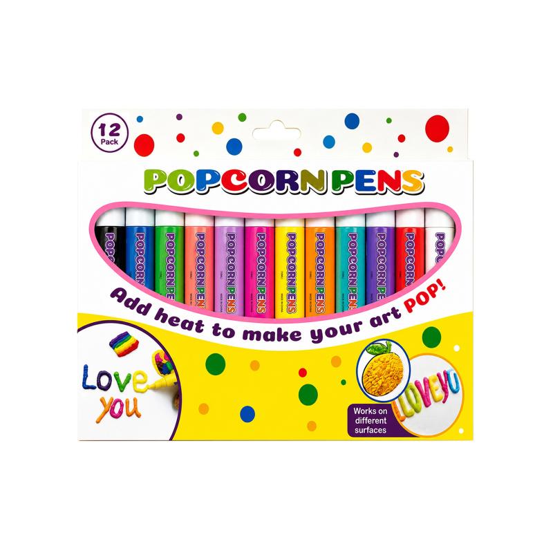 1/6/12 Stück DIY Popcorn-Zeichenstifte Magischer Popcorn-Stift 3D Aufgeblähte Verzierungs-Dekor Graffiti Schreibwaren Für Kinder Weihnachten