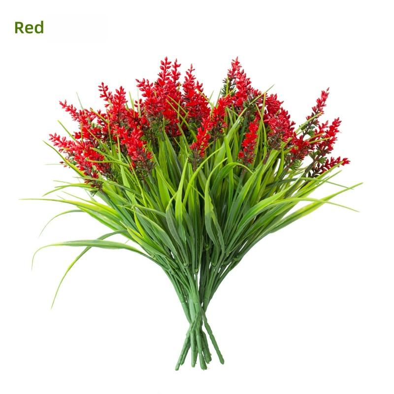 5/8/12 Stück Künstliche Pflanzen - UV-Beständig Faux Affengras Plastikblume Sträucher - Heim- und Außenhof Hochzeitsfeier Dekor