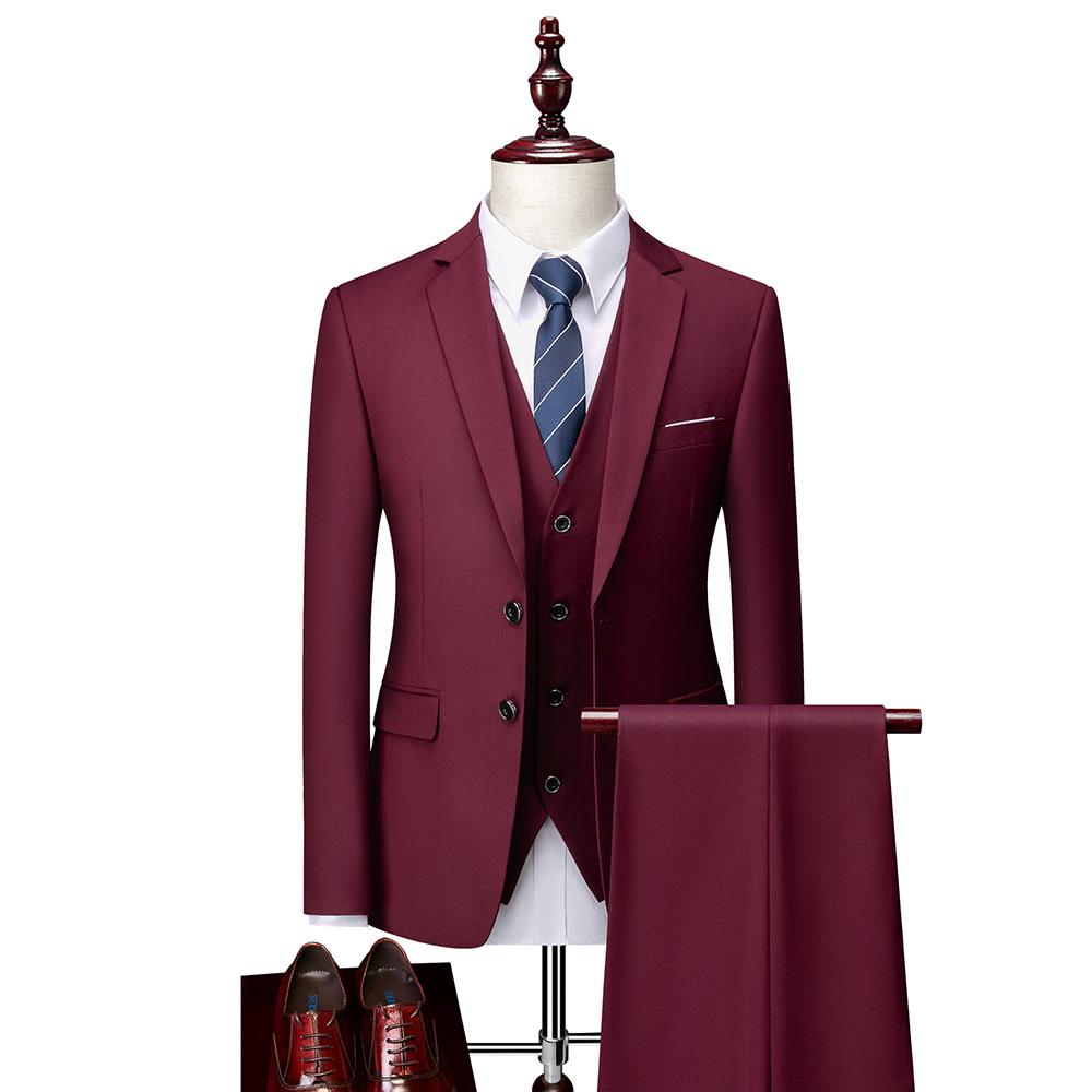 Men's Three-Piece Suit - Formal/Casual Office Groom Wedding Attire
