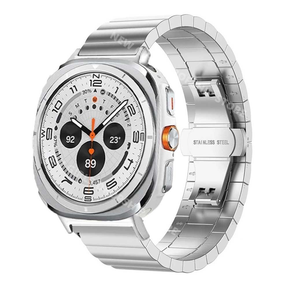 Stainless Steel Band for Samsung Galaxy Ultra 47mm Men Metal Bracelet for Samsung Galaxy Ultra 47mm Business Watchband Strap