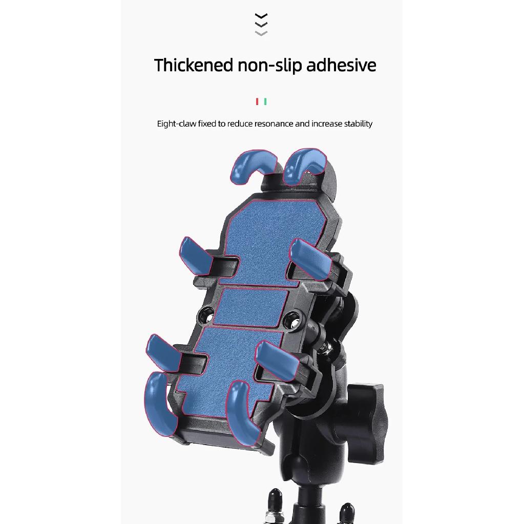 Moto Motorcycle Phone Mount Handlebar Holder Shockproof GPS Bracket Motorbike Scooter Universal Anti-vibration Smartphone Clamp
