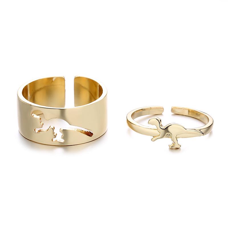 Cross-Border Punk Butterfly Couple Rings: Matching Set for Men & Women