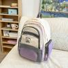 Color Block Backpack Women College Style Schoolbag Junior High School Student Backpack
