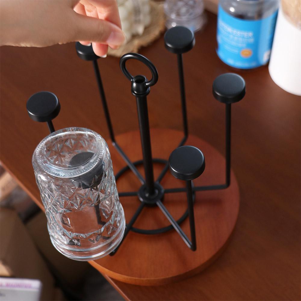 Non-Slip Upside Down Cup Holder Large Capacity Glass Cup Storage Rack Mug Storage Rack Home