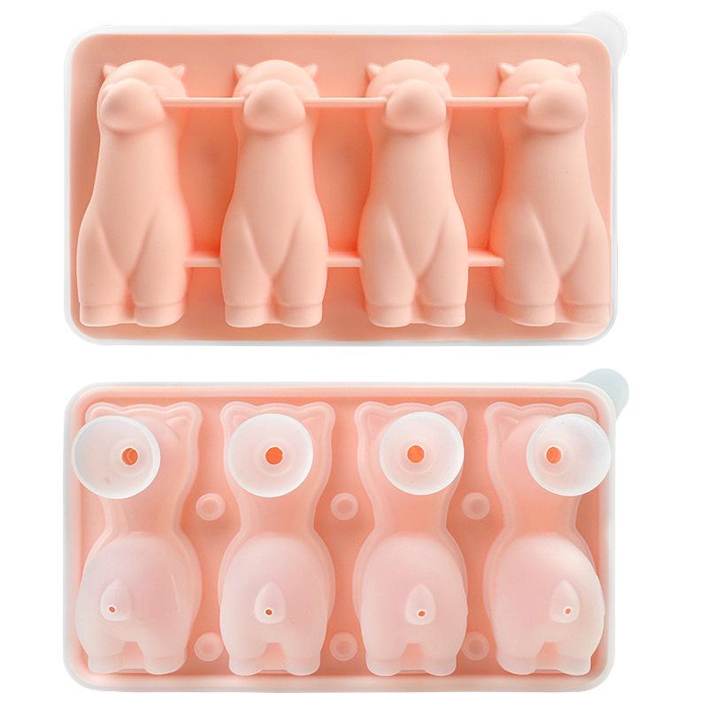 Penguin, French Bulldog, and Alpaca Silicone Ice Cube Mold for Drinks