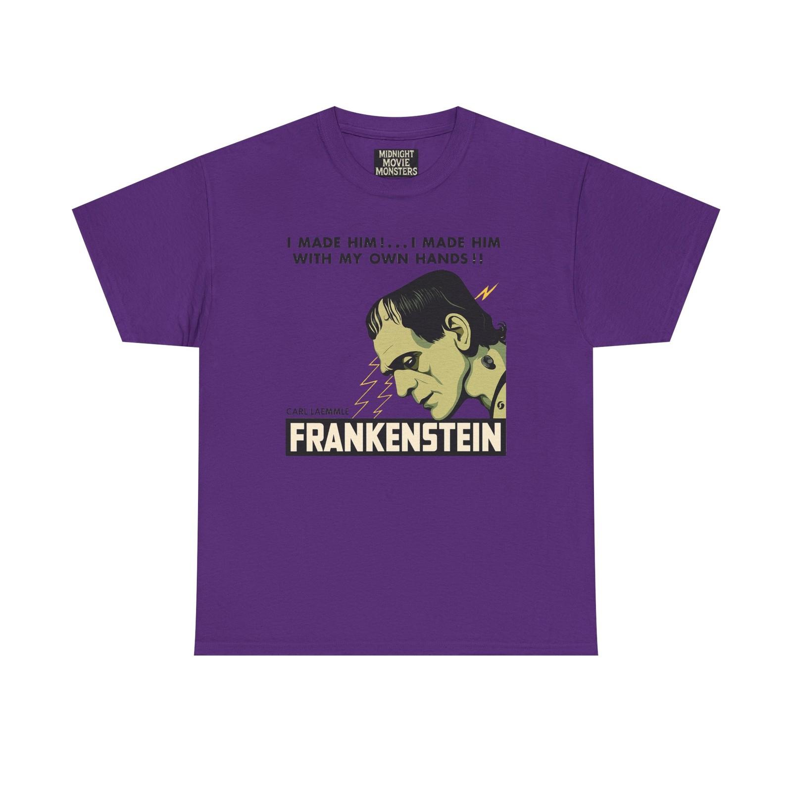 

I Made A Monster Frankenstein T-Shirt Tee Halloween Shirt Horror Fan Universal S