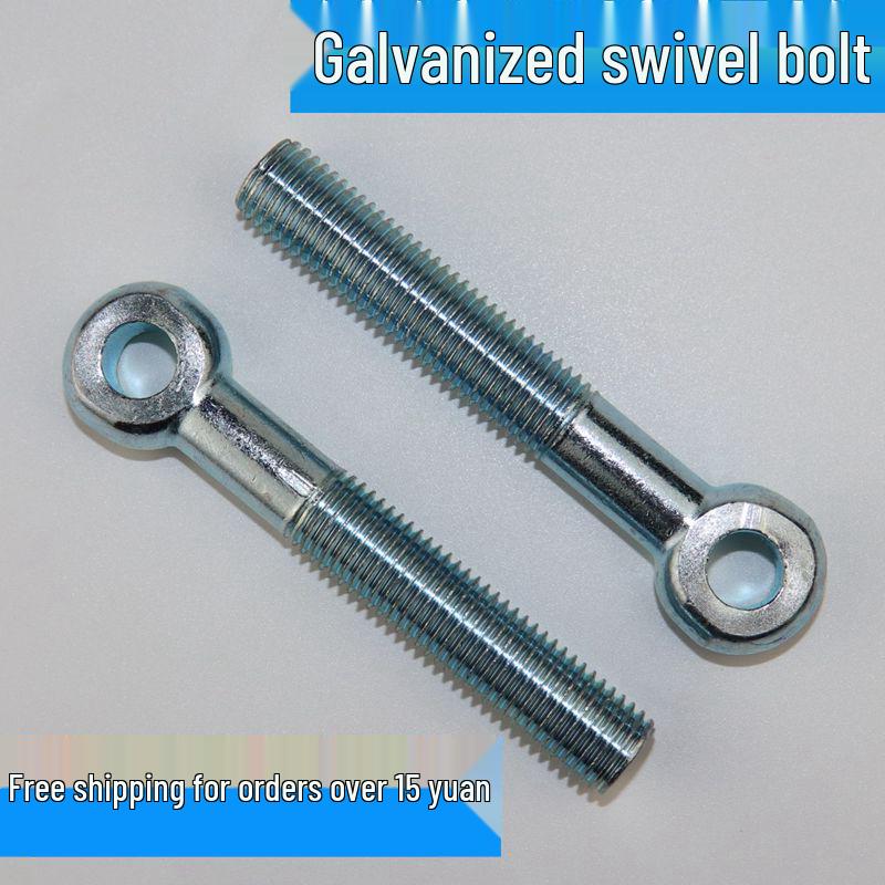 

Galvanized Swivel Eye Bolt with Hole – Sizes M6 to M16 M8*30, 10 pcs