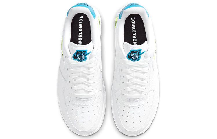 Nike Air Force 1 Low '07 Worldwide Pack White Blue Volt Women's CT1414-101