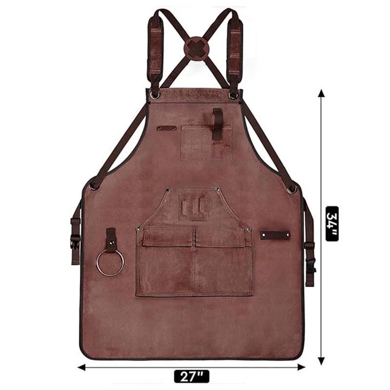 Waxed Canvas Apron: European & American Style for Gardening, Woodworking, and Kitchen