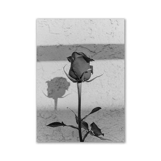 

Fashion Black And White Sexy Poster Flower Women Motivational Text Minimalist Canvas Painting for Living Room Modern Home Decor 21X30CMNo Framed