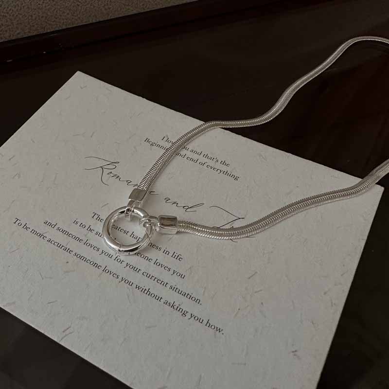 Silverbene Simple Fashion Snake Chain 925 Sterling Silver Necklace