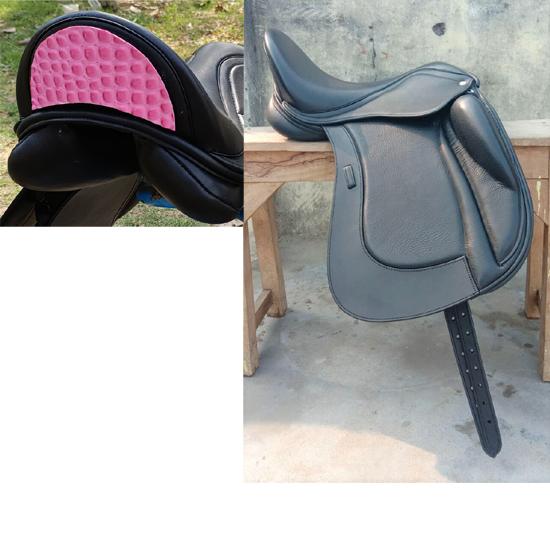 

Кожаное выездковое седло с двойными крыльями и сменными ленчиками – Элегантный дизайн задней луки 16 Inch чёрный