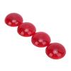 4PCS Red Reflector Round 3 Dimensional ABS Decoration Protection Decal for Automobile Motorcycle