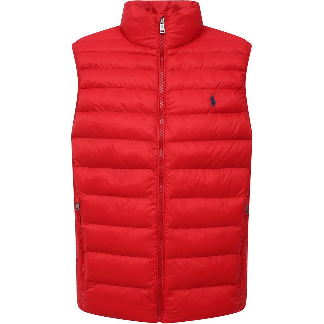 

Polo Ralph Lauren Ss23 Однотонный стеганый жилет с вышивкой логотипа Мужские жилеты 710810898-004 M