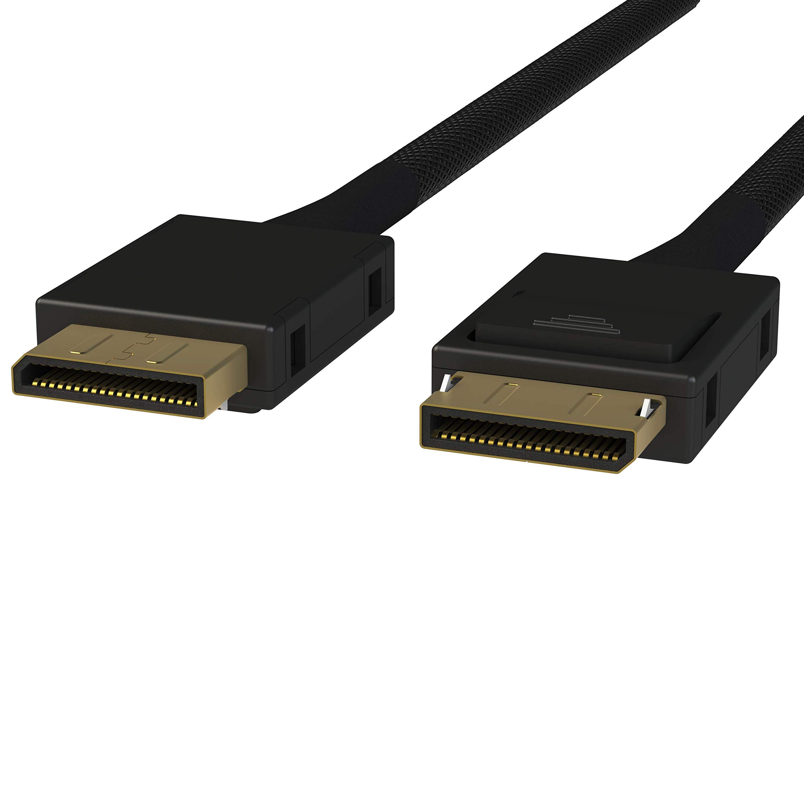 

LINKUP OCuLink PCIe 4i to OCuLink SSD Data Active 50cm with Nylon Cable Jacket - SFF-8611 SFF-8611 Cable,