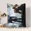 1Pc Transformers Cybertronian Warriors Flannel Fleece Blanket Soft Warm Throw Blanket for Sofa Bed Couch Home Decor Lightweight Travel Nap Blanket Xma