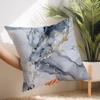 Housse de coussin à motif marbre minimaliste Housse de coussin imprimée courte en peluche Carré Housse de coussin décoratif pour canapé Maison