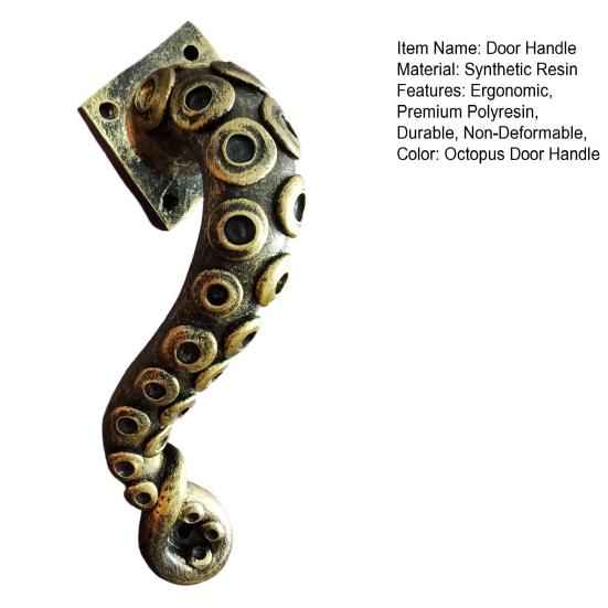 Oktopus Türgriff – Einzigartiger Duty-Griff, 8,27 Tentakel-Design, Schwer in *2,76 Zoll Bronzefinish