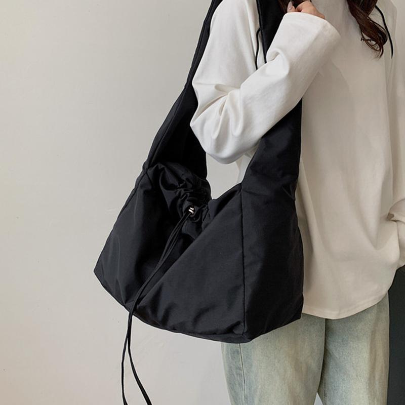 Borsa a tracolla con coulisse casual per donna, borsa a mano di grande capacità, borsa sportiva da palestra, borsa per la spesa, borsa a tracolla da ragazza