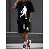 Men's 2-piece Suit, Suitable for Daily Casual Fitness, Running and Sports Wear