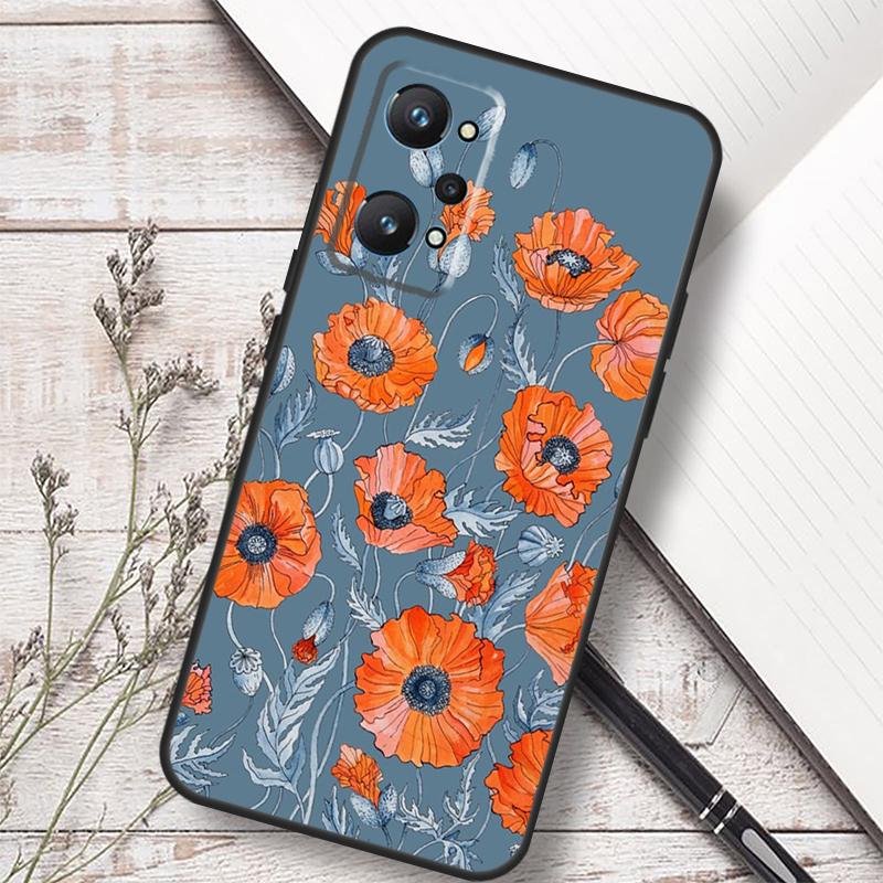 Flower Plant Art For Realme 12 13 10 11 14 Pro Plus GT 6T 6 5 GT7 Pro C61 C55 C53 C51 C21Y C25S C75 C67 Case