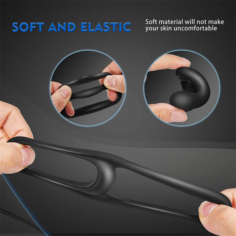 Soft Silicone Cock Penis Rings Testis Restraint Erection Lasting Time Delay Ejaculation Ball Stretcher Adult Sex Toy For Men