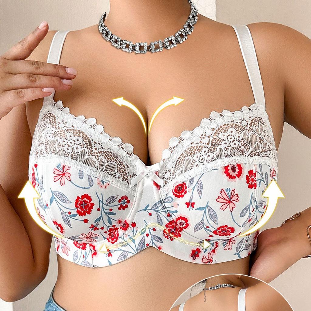 Europäischer und Amerikanischer Ländlicher Stil Sexy Mädchen BH Bequeme Obere Unterstützung mit Bügel Ohne Brustpolster Große Größe Unterwäsche