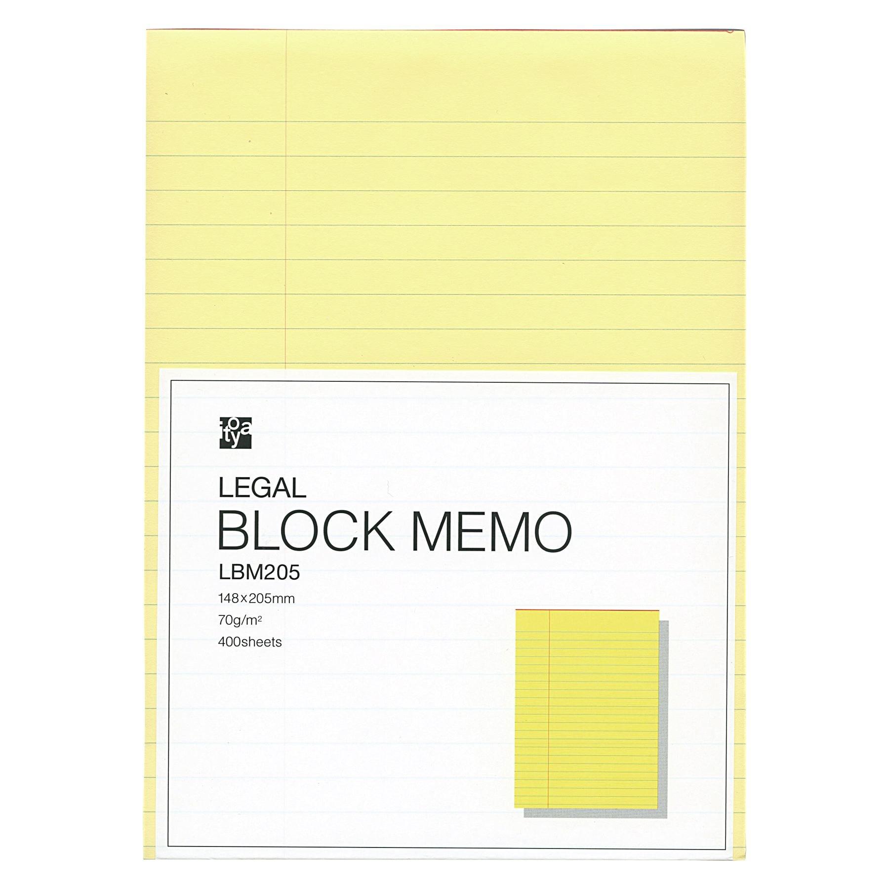 

Itoya Legal Block Memo Pads, 148x205mm, Horizontal Ruled