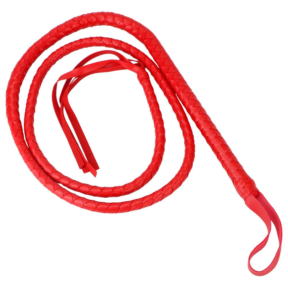 PU Leather Long Whip Spanking Paddle Role Cosplay Adult Product Sex Toys for Couples 2M